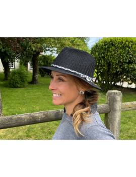 sombrero paja equitacion jump in negro