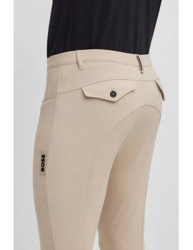 pantalon equitacion hombre beige boss vista trasera