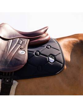 mantilla caballo salto samshield logo