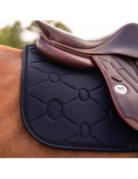 mantilla caballo salto samshield logo Swarovski vista lateral 2