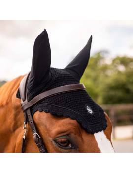 orejeras caballo samshield logo Swarovski vista lateral