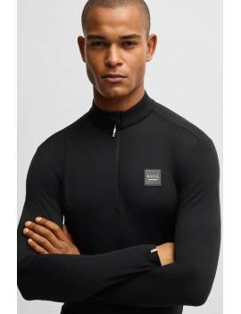 polo tecnico equitacion manga larga hombre negro boss
