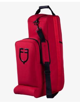 bolsa para guardar las botas y casco de equitación rojo con logo silicona equestro