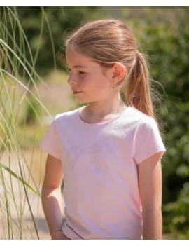 camiseta equitacion niña penelope eden rosa