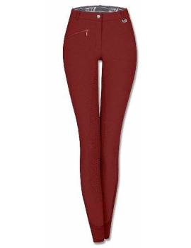 Pantalón de equitación mujer rojo elt micro sport silicona