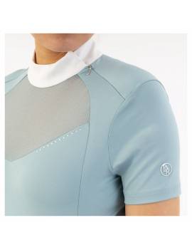 polo concurso mujer manga corta azul celeste br joosje