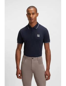 polo equitacion manga corta hombre azul marino boss equestrian modelo paul vista completa