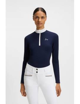 Camisea de concurso manga larga equitacion azul marino mujer boss equestrian minou
