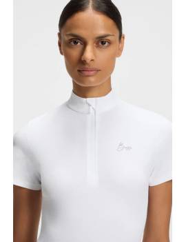 camisa blanca manga corta mujer concurso boss equestrian modelo maira