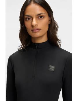 camiseta tecnica manga larga negra mujer equitacion boss equestrian