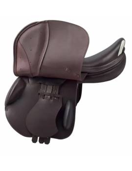 silla de montar marrón prestige paris classic  faldon