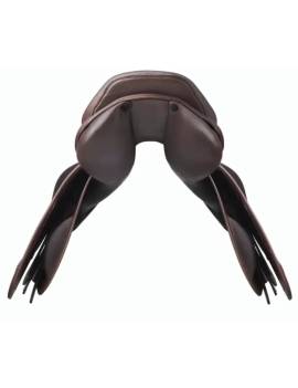 silla de montar marrón prestige passion vista trasera