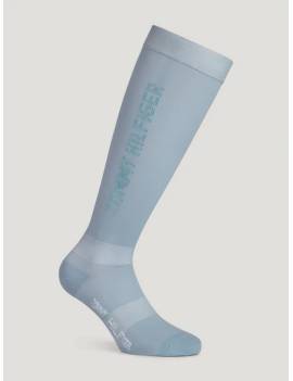 calcetines largos equitacion mujer con brillis tommy hilfiger azul celeste