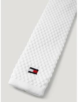 detalle logo corbata blanca de competicion hombre tommy hilfiger equestrian