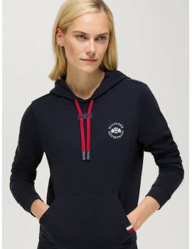 sudadera mujer azul marino cuerdas rojas tommy hilfiger equestrian modelo laguna