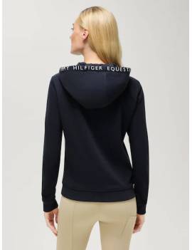 sudadera mujer azul marino cuerdas rojas tommy hilfiger equestrian modelo laguna espalda