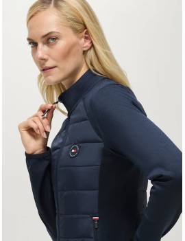 chaqueta hibrida mujer azul marino tommy hilfiger equestrian modelo napa