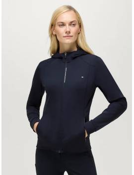 chaqueta cortavientos mujer tommy hilfiger equestrian modelo nevada azul marino