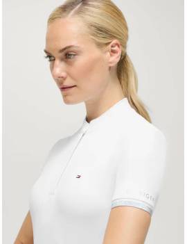 camisa de concurso manga corta mujer tommy hilfiger equestrian blanco modelo linsay