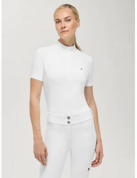 camisa de concurso manga corta mujer tommy hilfiger equestrian blanco modelo selma