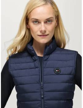 chaleco de montar mujer tommy hilfiger equestrian azul modelo serano detalles