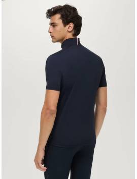 camiseta tecnica para montar de tommy hilfiger equestrian modelo rialto azul marino espalda