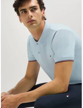polo de vestir azul celeste de tommy hilfiger equestrian modelo davis