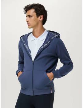 sudadera con cremallera tommy hilgifer equestriann azul vista frontal
