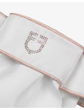 plastron para doma con brillantes rosa dorado equestro detalles