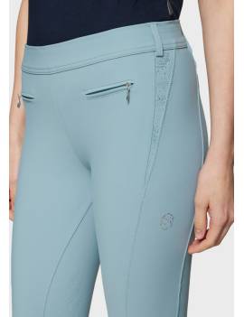 pantalon de montar azul celeste de samshield detalles cadera