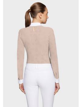 espalda polo de concurso manga larga de samshield louison rosa