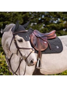 orejeras caballo samshield logo Swarovski vista conjunto