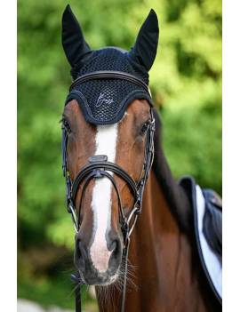 orejeras caballo negras brillis boss equestrian glitter