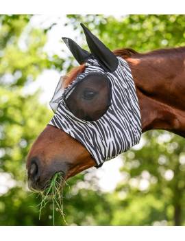 mascara antimoscas zebra para caballo