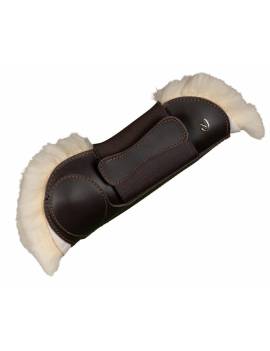 Protectores delanteros de piel DYON con VELCRO con borrego