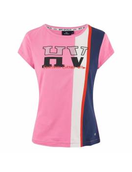Camiseta equitacion manga corta mujer hv polo  mindy rosa