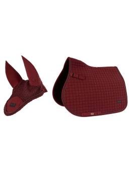 Conjunto mantilla orejeras uso general caballo granate BR colección kilian