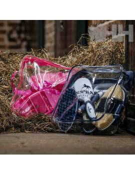 pack cepillos caballo horseware con bolsa