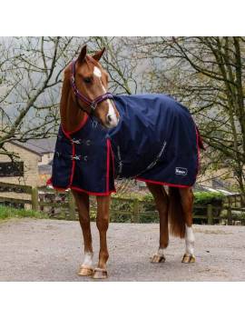 manta impermeable caballo azul ribete rojo john whitaker 100gr