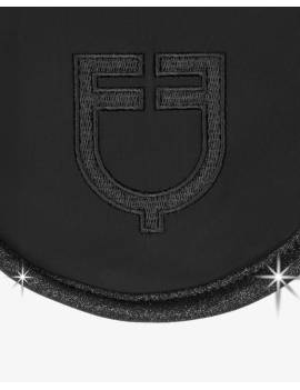 detalles orejeras caballo con brillis negro equestro universe