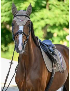 orejeras caballo beige con logo tommy hilfiger equestrian lexington