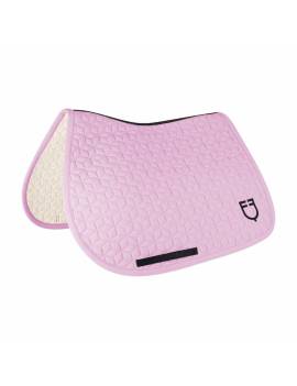 mantilla caballo rosa con logo negro equestro eth09035