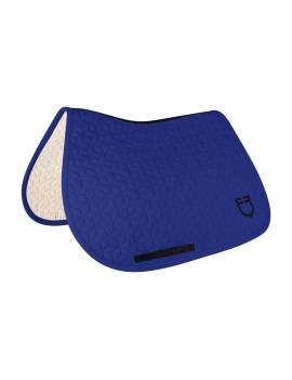 mantilla caballo azul eléctrico con logo negro equestro eth09035