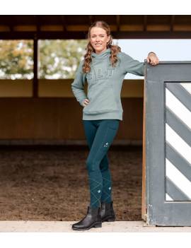 pantalones equitación tipo leggins verde waldhausen ella con cinta para cinturon