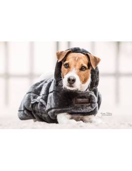 abrigo para perro pelo negro kentucky fake fur