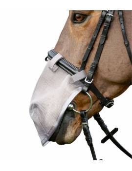 Máscara para la nariz del caballo plateada