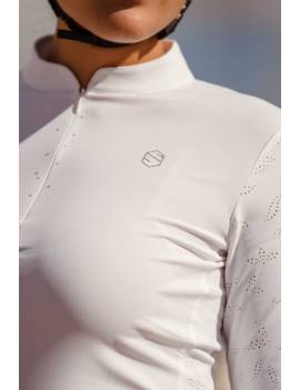 polo concurso manga larga LOUISON samshield blanco