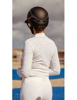 polo concurso manga larga LOUISON samshield blanco