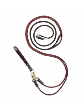 riendas alemanas de piel y cuerda de ikonic marrones