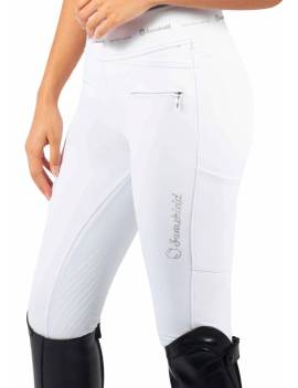 Pantalón blanco competición mujer equitación samshield alpha verano